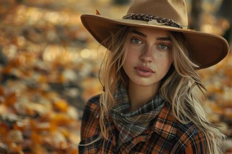 autumn fashion   field  gold premium ai generated image