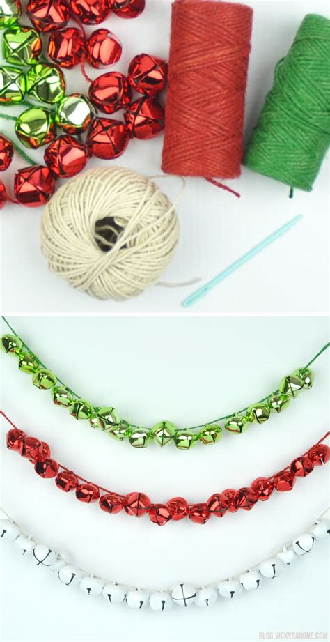 Diy Jingle Bell Garlands Vicky Barone Vicky Barone