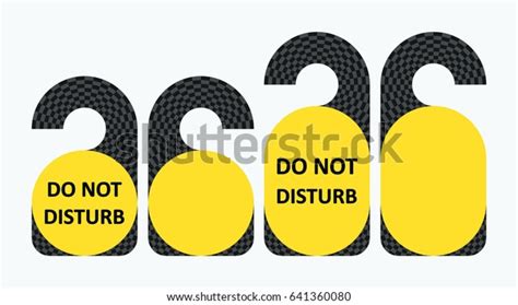 Vektor Stok Do Not Disturb Door Sign Sign Tanpa Royalti