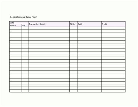 Accounting Journal Template Excel — Db