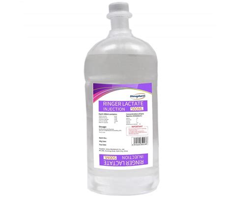 Sodium Lactate Ringer Injection 500ml Finished Medicines With GMP