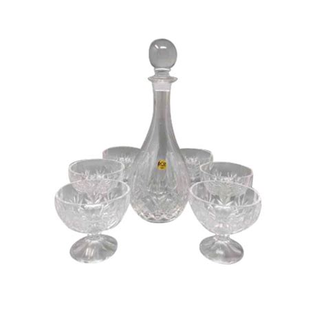 Set Decanter E Bicchieri Vintage In Cristallo Anni Deesup