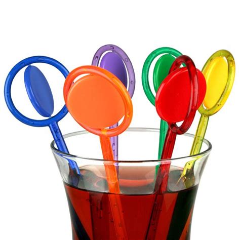 Spinning Disc Swizzle Stick Cocktail Stirrers Drink Stirrers Plastic