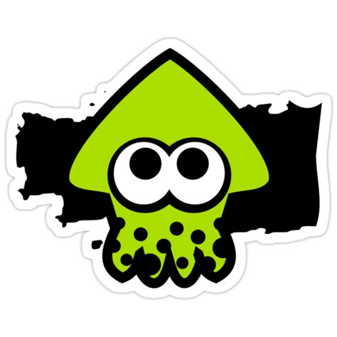 Splatoon Squid Green Stickers By Rocketclauncher Redbubble