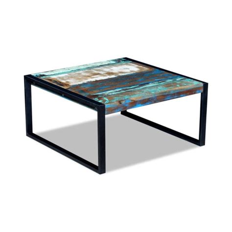 Table basse Bois de récupération massif 80 x 80 x 40 cm Tables basses