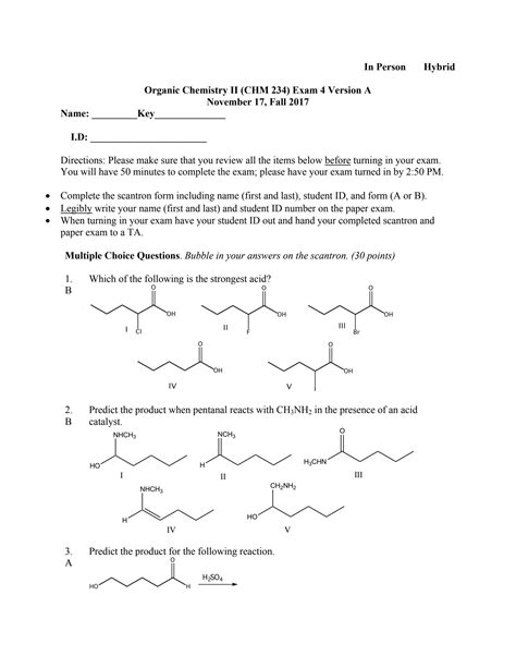 Solution Chm Exam Answer Key Studypool