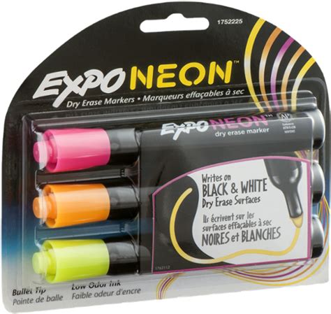 Expo Neon Dry Erase Markers Bullet Tip Assorted Colors Free