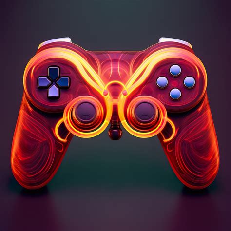 Neon Gaming Controller Poster Home Decor Wall Art - Etsy