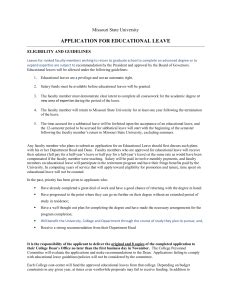 Sabbatical Leave Application Instructions