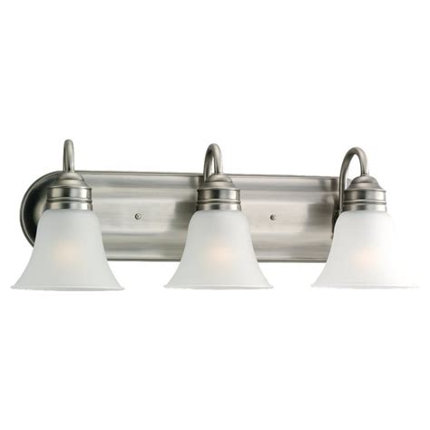 Shop Sea Gull Lighting 3 Light Gladstone Antique Brushed Nickel Bathroom Vanity Light At