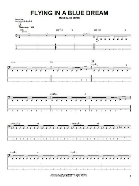 Joe Satriani Flying In A Blue Dream Sheet Music Notes Chords Sheet