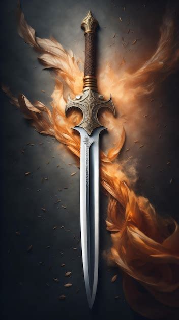 Premium AI Image | Sword cool fantasy wallpaper Illustration digital art arts broadsword