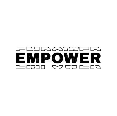 Empower Lettering Typography Vector Icon Empower Typography Expression