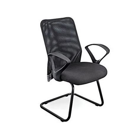 Mild Steel 1 Seater Fixed Arm Mesh Visitor Chair With Armrest At Rs