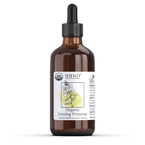 Hbno Organic Evening Primrose Oil 100 Pure And Natural And Usda Certified For