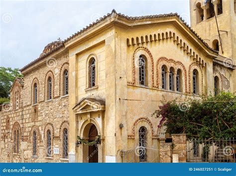 Iglesia Ortodoxa De San Nicholas Rangavas Athens Greece Imagen De