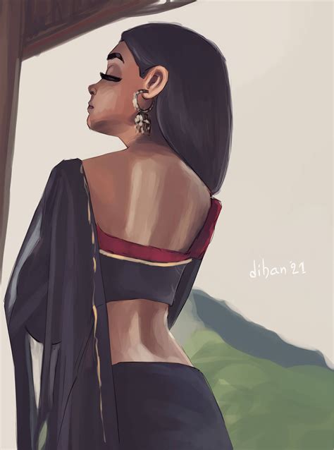 Artstation Bengali Girl Digital Illustration By Farzad Dihan