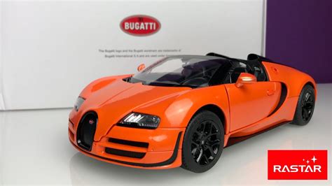 Bugatti Veyron Grand Sport Vitesse Orange Rastar Unboxing