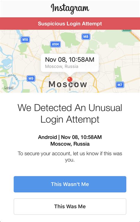 Instagram Unusual Login Attempt Warning?