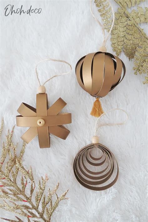 Easy Homemade Paper Christmas Ornaments