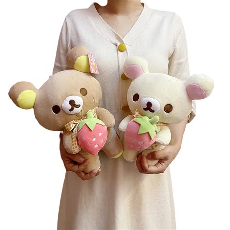 New Strawberry Rilakkuma Peluche Carino Morbido Orsacchiotto Bambola Di