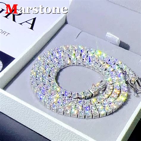 2 3 4 5MM D Color Moissanite Tennis HipHop Bracelet Original S925