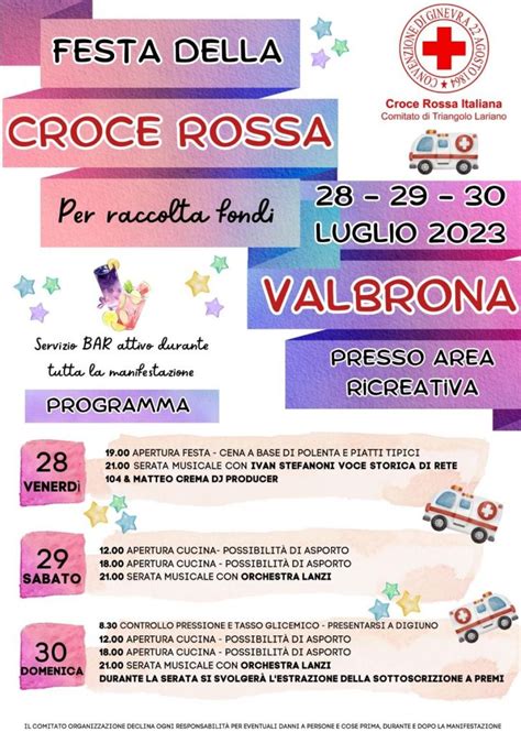 Festa Della Croce Rossa Tre Serate Di Divertimento Musica E Piatti