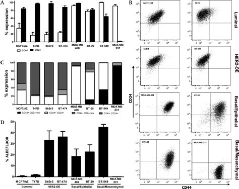 Breast Cancer Stem Cell Markers Cd44 Cd24 And Aldh1 Expression