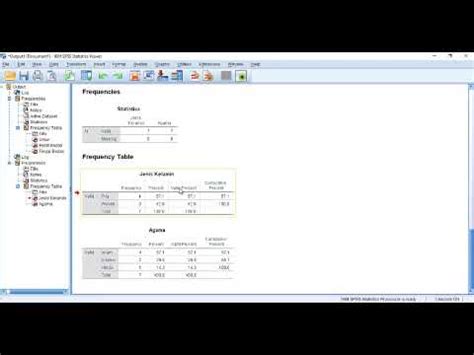 SPSS Tabel Frekuensi Dan Tabel Tabulasi Silang YouTube