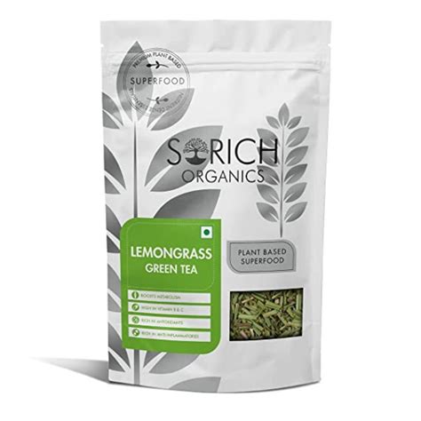 Sorich Organics Lemongrass Green Tea 50 Gm Organic Whole Leaf Loose