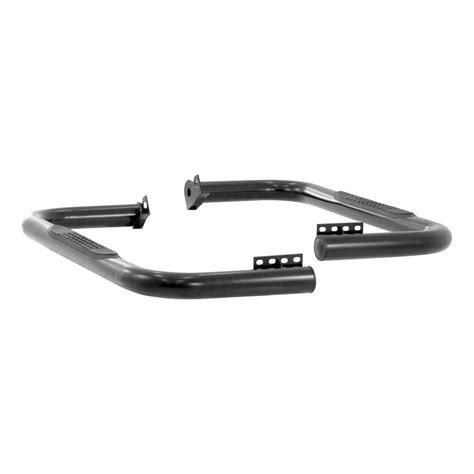 Ford Bronco Aries Round Semi Gloss Black Steel Side Bars