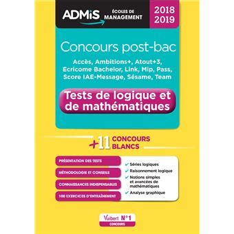 Concours Post Bac Tests De Logique Et De Math Matiques Coles De