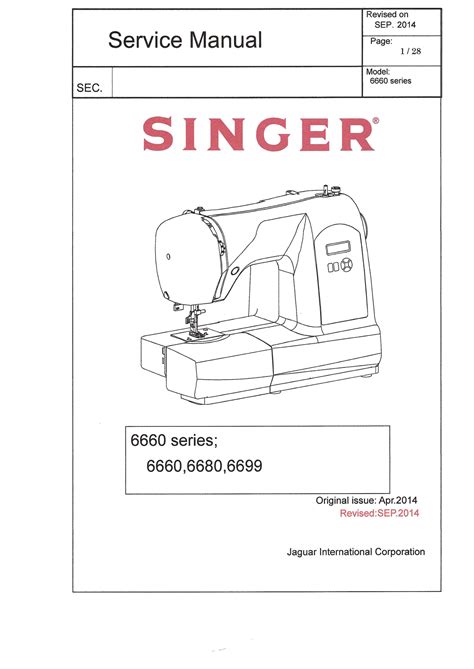 Service Manual Singer Starlet Series Sewing Machine