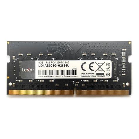 Memória Para Notebook Lexar 8gb Ddr4 2666mhz Cl19 Ld4as008g