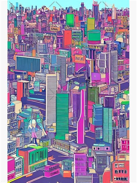 "Pastel Anime Cityscape Aesthetic " Poster for Sale by Art-of-AI ...