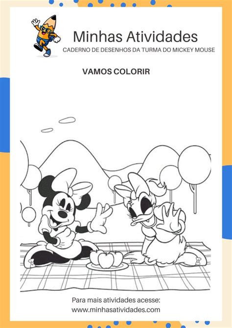 Atividades Para Pintar Os Desenhos Do Mickey Mouse