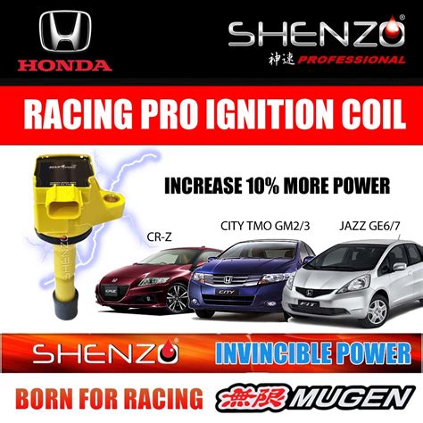 HONDA JAZZ GE CITY GM Ignition Coil 30520 RB0 003 MADE IN JAPAN Racing