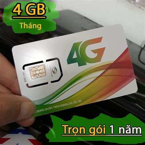 Sim 4G Viettel trọn gói 1 năm tặng 4GB 1 tháng Shopee Việt Nam