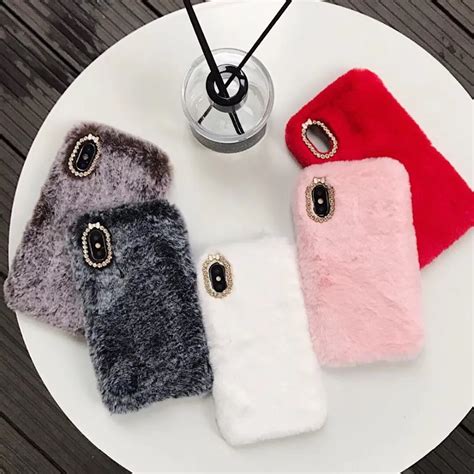 Luxury Fluffy Plush Warm Phone Case For Iphone X S Plus Xr Xs