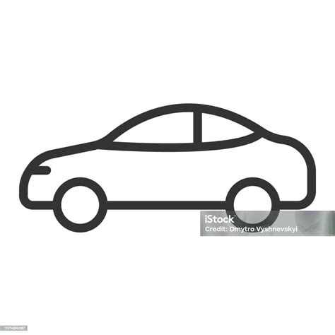 Passenger Auto Car Outline Vector Icon Stock Illustration Download