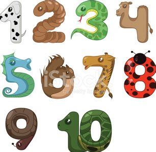 Animal Numbers Stock Clipart | Royalty-Free | FreeImages