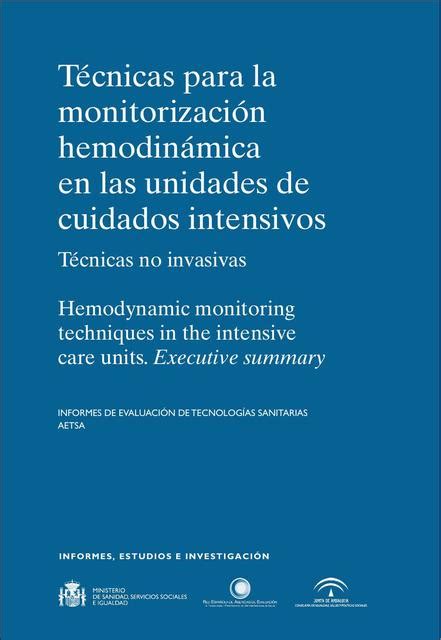 T Cnicas Para La Monitorizaci N Hemodin Mica En Cuidados Intensivos