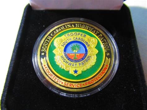 South Carolina Highway Patrol Challenge Coin W Presentation Box Ebay