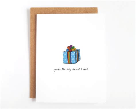 Gay Christmas Card Queer Holiday Card Rainbow Present Card Etsy