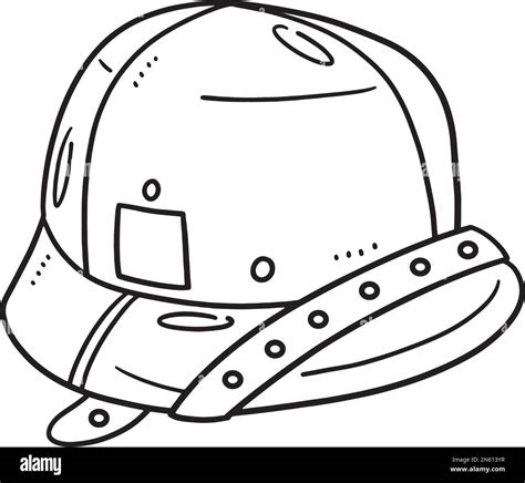 Casco Militar Aislado Para Colorear P Gina Para Ni Os Imagen Vector De