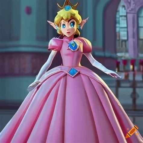 Link In Princess Peachs Pink Ballgown On Craiyon