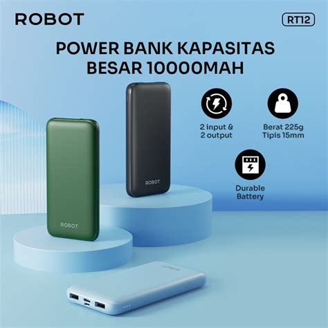 Jual Robot Powerbank Rt Mah Dual Input Output Original Power