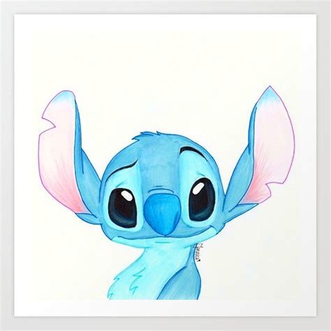 700x700 Stitch Drawing Art Print | Manualidades, Acuarela, Cuadros