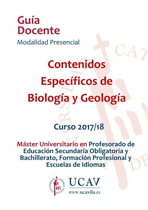 Pdf Contenidos Espec Ficos De Biolog A Y Geolog A Pdf Filelos