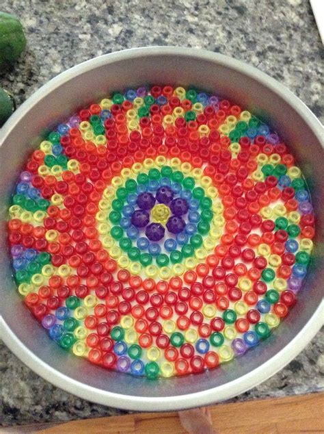 Homemade Sun Catcher Plastic Beads Heat In The Oven 400 Pony Bead